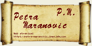 Petra Maranović vizit kartica
